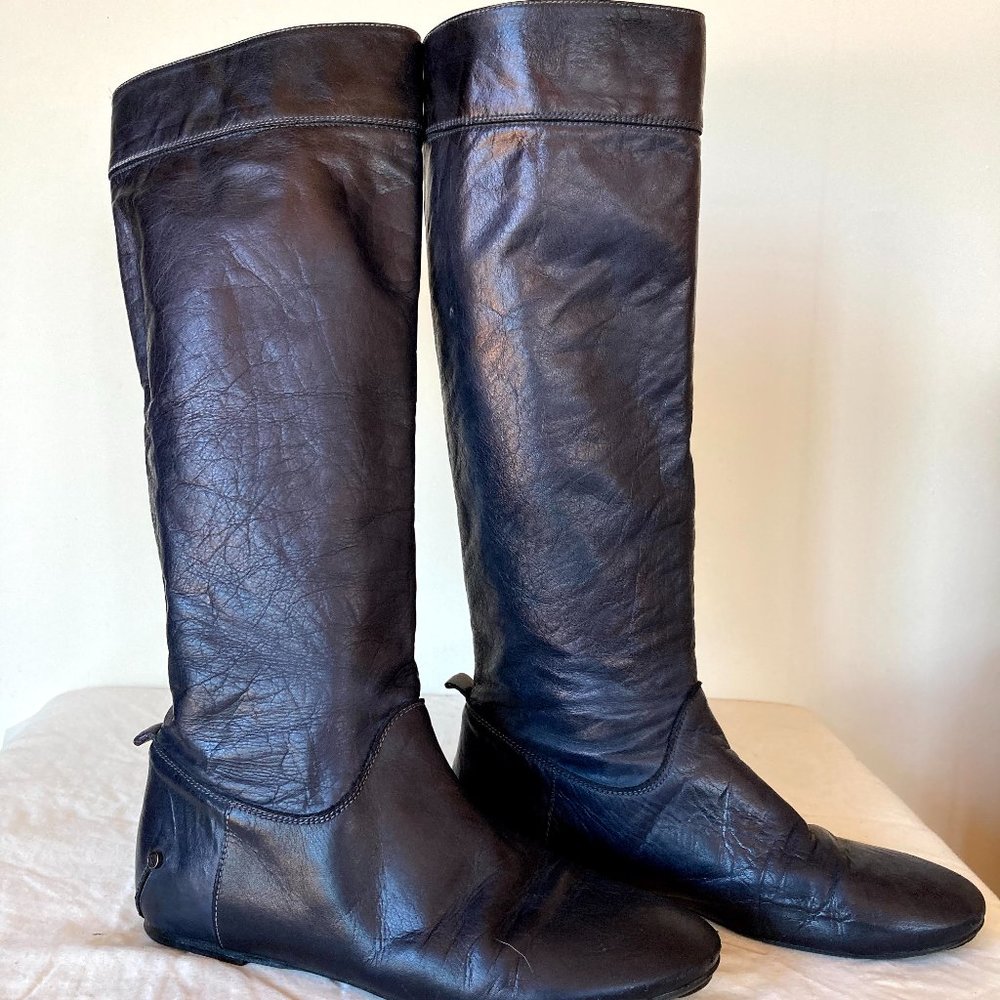 Costume National Dark Grey Soft Leather Boots 7